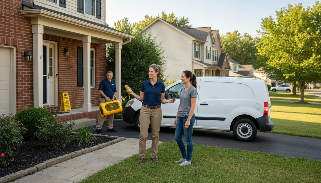 Residential water damage restoration in Britton, MI
